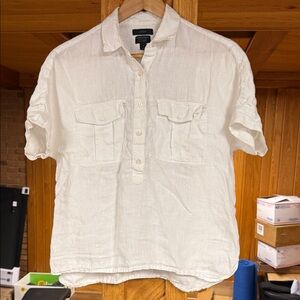 J. Crew Cream Button-Up Blouse